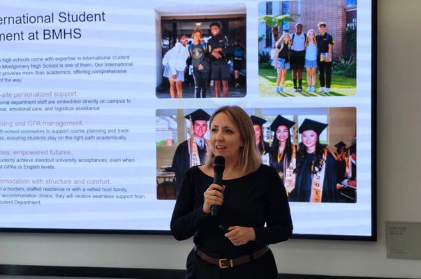 美国加州贾斯汀锡耶纳高中、蒙哥马利主教高中、梅特德伊天主教高中及贝森山中学的教育代表来访梁丰中学国际部